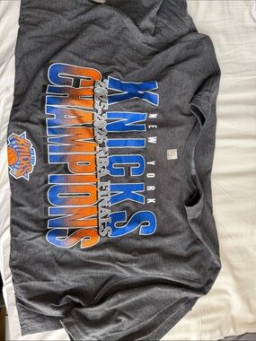 New York Knicks 2025-2026 Champions Grey Graphic Tee